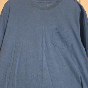 IZOD Men's Long Sleeve Blue Tee
